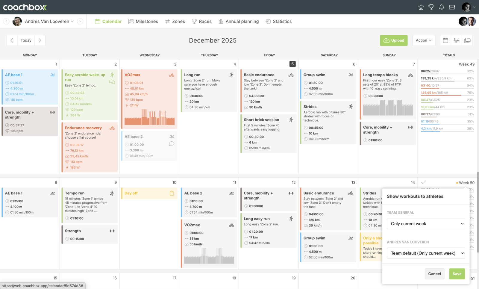 Calendar dot icon for quick visibility change