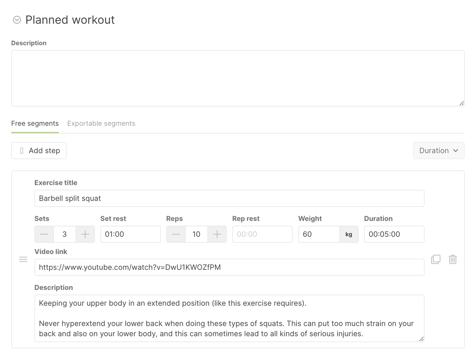 Strength & Core workouts - Steps