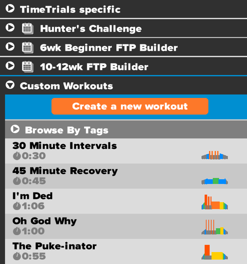 Export workouts to Zwift - Custom Workouts