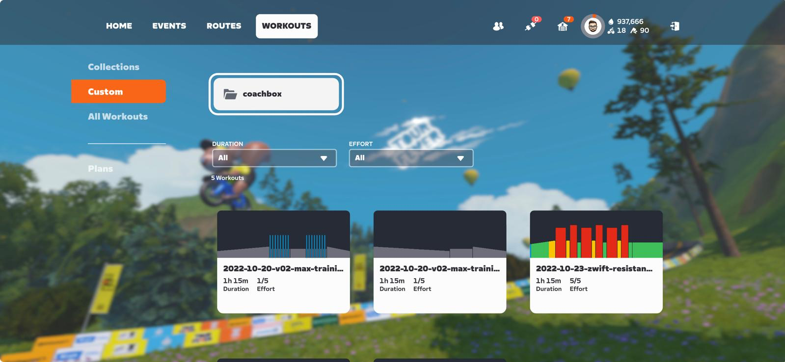 Export workouts to Zwift - Custom Workouts